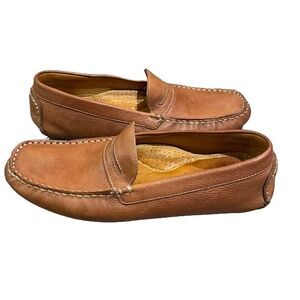 Sandro Tan Leather Moscoloni Santee Driving Shoe Loafer Mens Size 9D Brazil